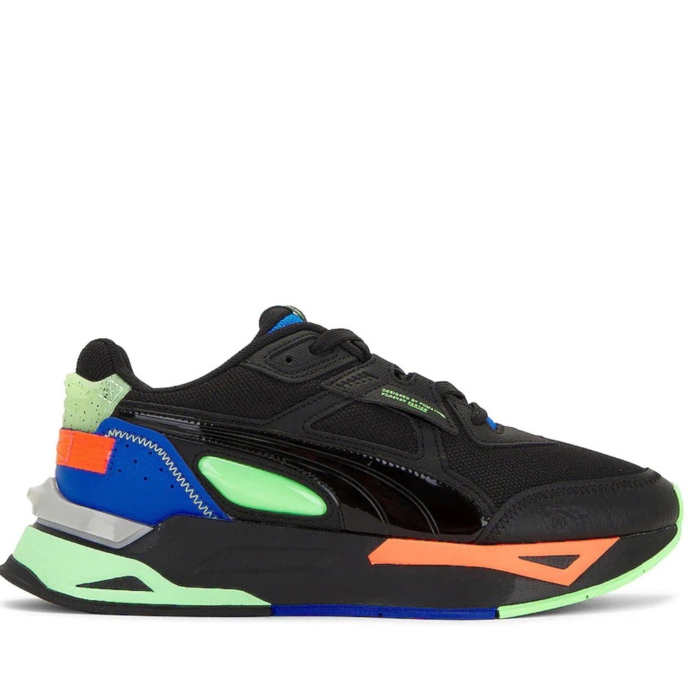 Puma Black and Neon Multicolor Sneakers size 8.5